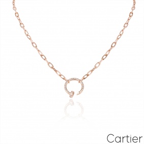 Cartier Rose Gold Diamond Juste Un Clou Necklace N7413500 Cartier Rose Gold Diamond Juste Un Clou Necklace N7413500